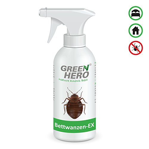 Green Hero Bettwanzen-Ex Spray zur Bettwanzenbekämpfung, 500 ml, Fernhaltemittel gegen Bettwanzen und Milben, Abwehrspray, Vertreibungsmittel